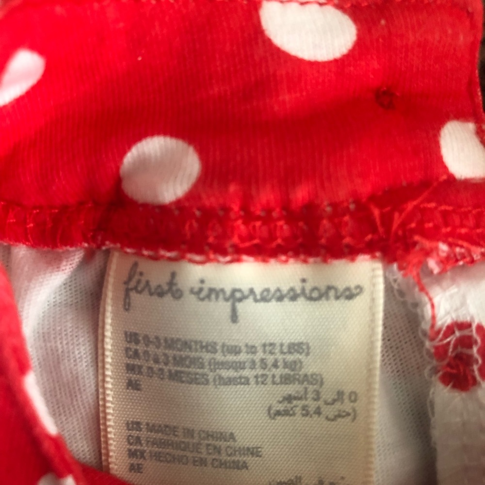 Minnie Mouse baby onesie
